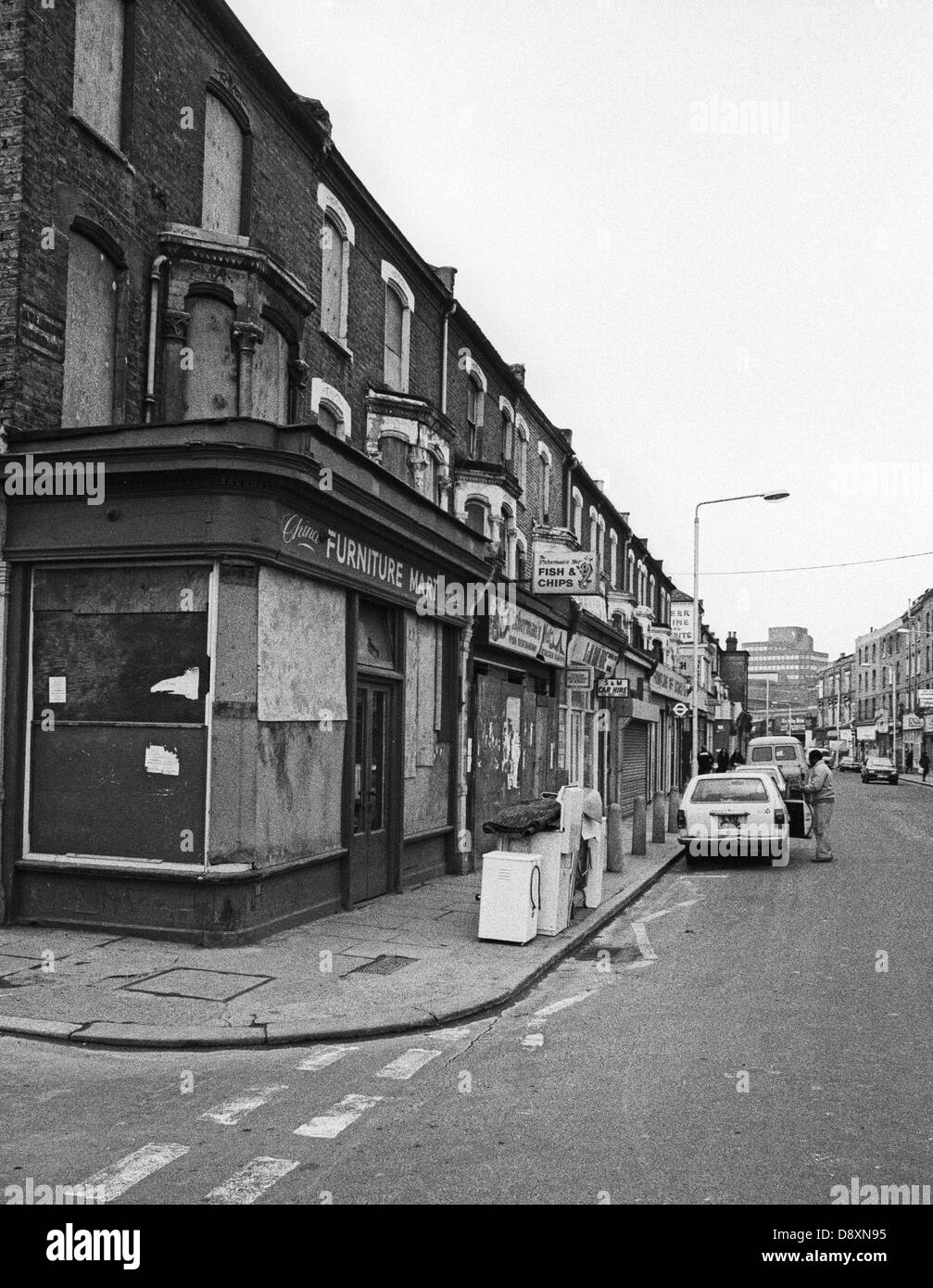 Railton Road, Brixton au début de 1981 avant les émeutes ont commencé Banque D'Images