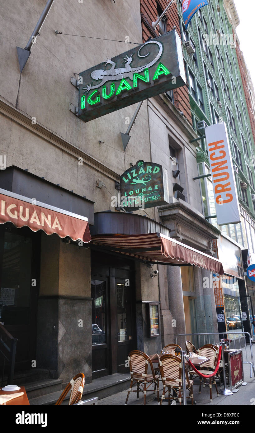 Iguana Lounge restaurant à New York City, USA Banque D'Images