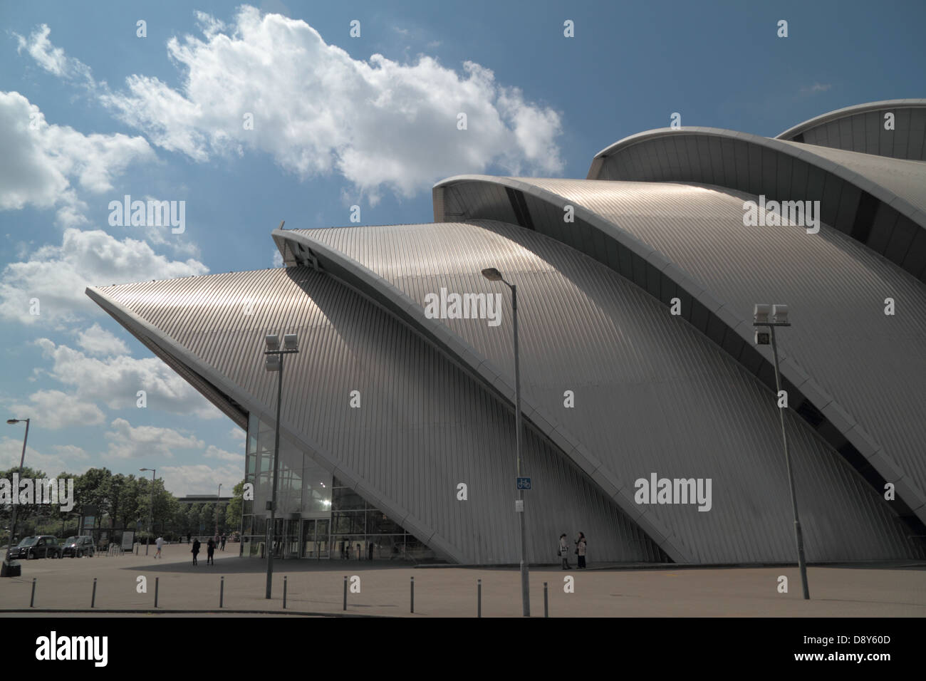 Port de Glasgow, Waterside, Clyde, Clyde Auditorium, Arc, SECC, Science Centre Crowne Plaza. Banque D'Images