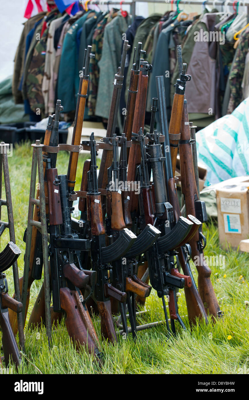 La guerre militaire Reconstitution faite à l'Overlord show, Waterlooville, Hampshire, Royaume-Uni Banque D'Images