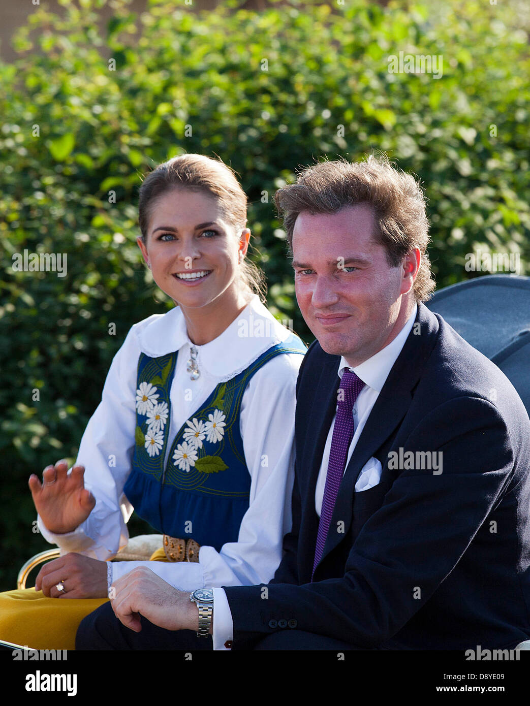 Chris O'Neill, la Princesse Madeleine famille royale célèbrent la fête nationale suédoise avec un concert à Skansen à Stockholm, Suède, 6 juin 2013. Photo : Albert Nieboer/PRE OUT Pays-bas Banque D'Images