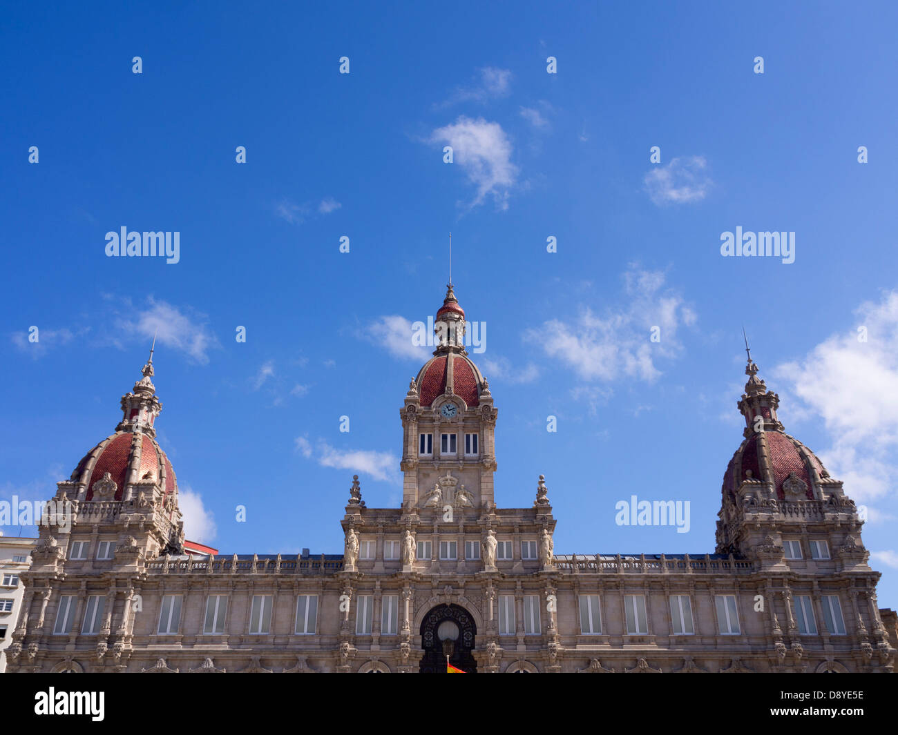 Ayuntamento (mairie) Bâtiment à la place de Maria Pita, La Corogne, Galice, Espagne, Europe Banque D'Images
