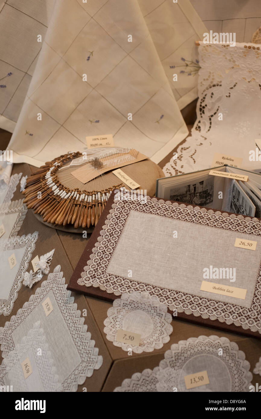 Dentelle délicate Afficher Brugge Belgique Europe Banque D'Images