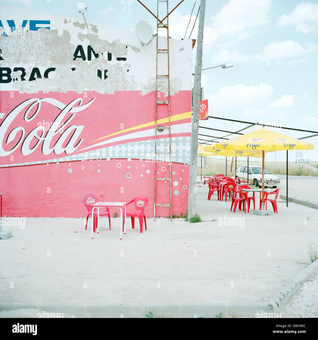 Une taverne dans le soleil, l'Espagne. Banque D'Images