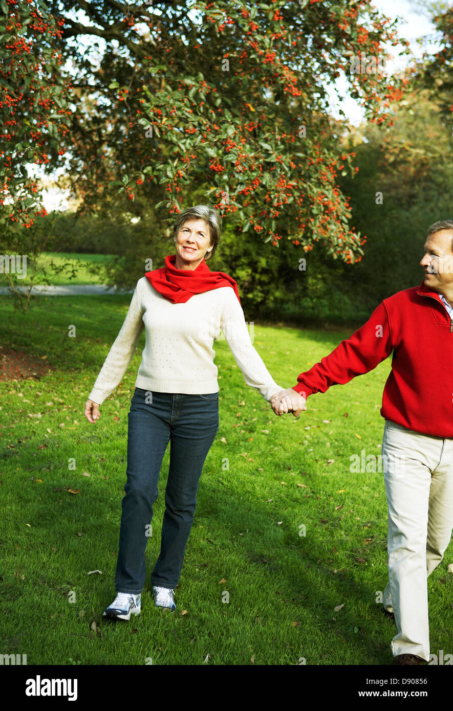Portrait d'un couple d'âge moyen. Banque D'Images