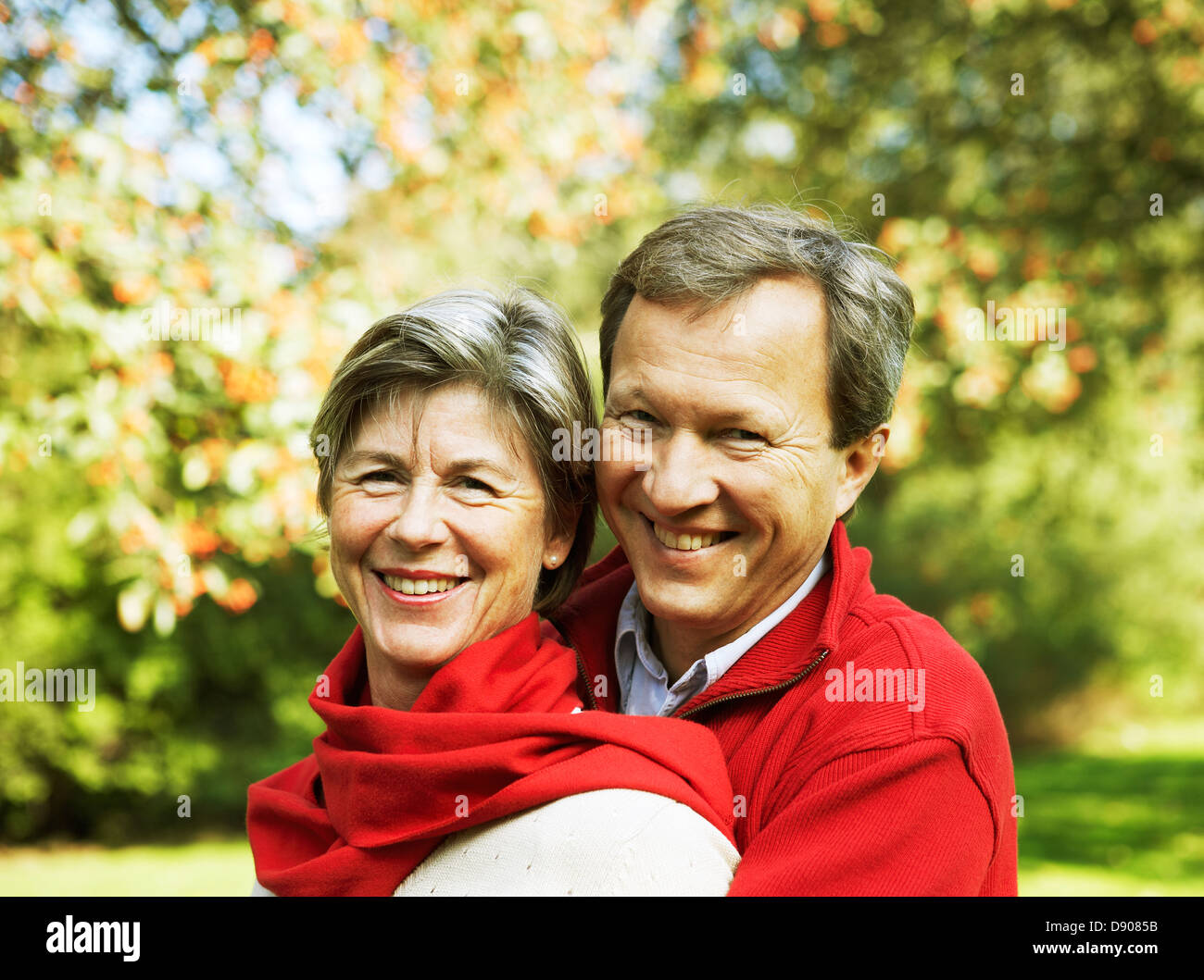 Portrait d'un couple d'âge moyen. Banque D'Images
