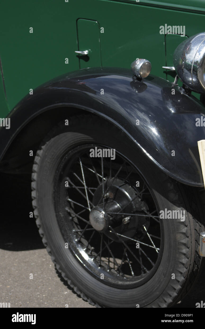 Vintage Austin 7 roue et passage de roue. Banque D'Images