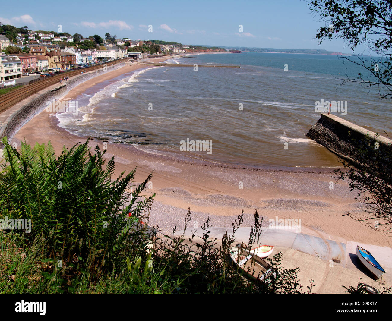 Vue sur Dawlish depuis Boat Cove, Devon, Royaume-Uni Banque D'Images