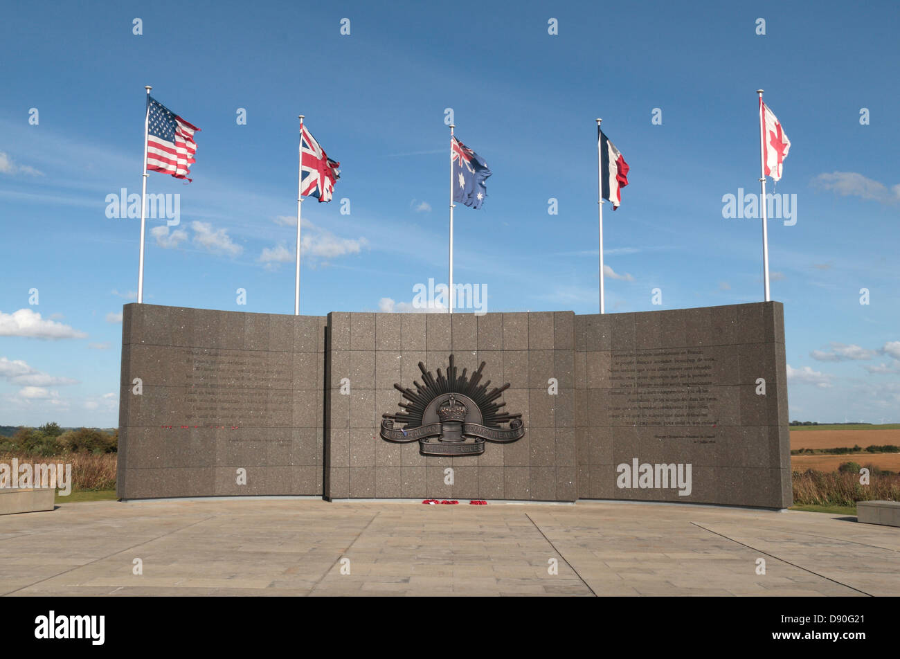 Le Corps australien Memorial Park, Le Hamel, Somme, Picardie, France. Banque D'Images
