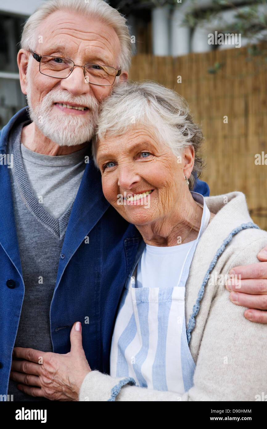 Portrait d'un couple de personnes âgées, la Suède. scandinave Banque D'Images