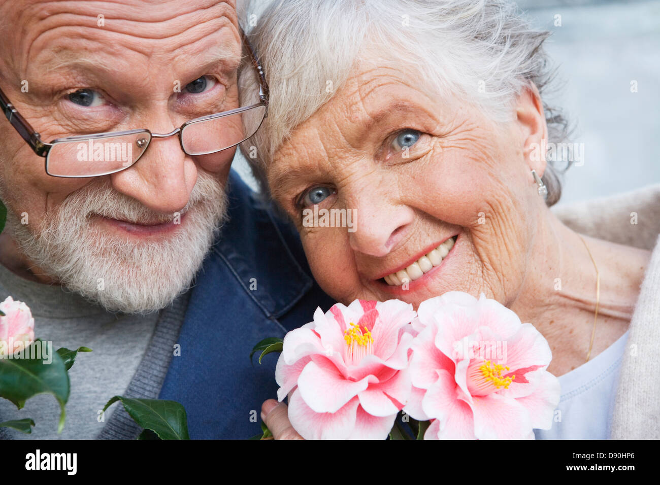 Un couple de personnes âgées scandinave, la Suède. Banque D'Images
