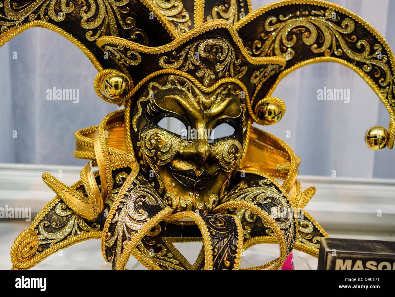 Masque de Mardi Gras à l'affiche à New Orleans, LA Banque D'Images