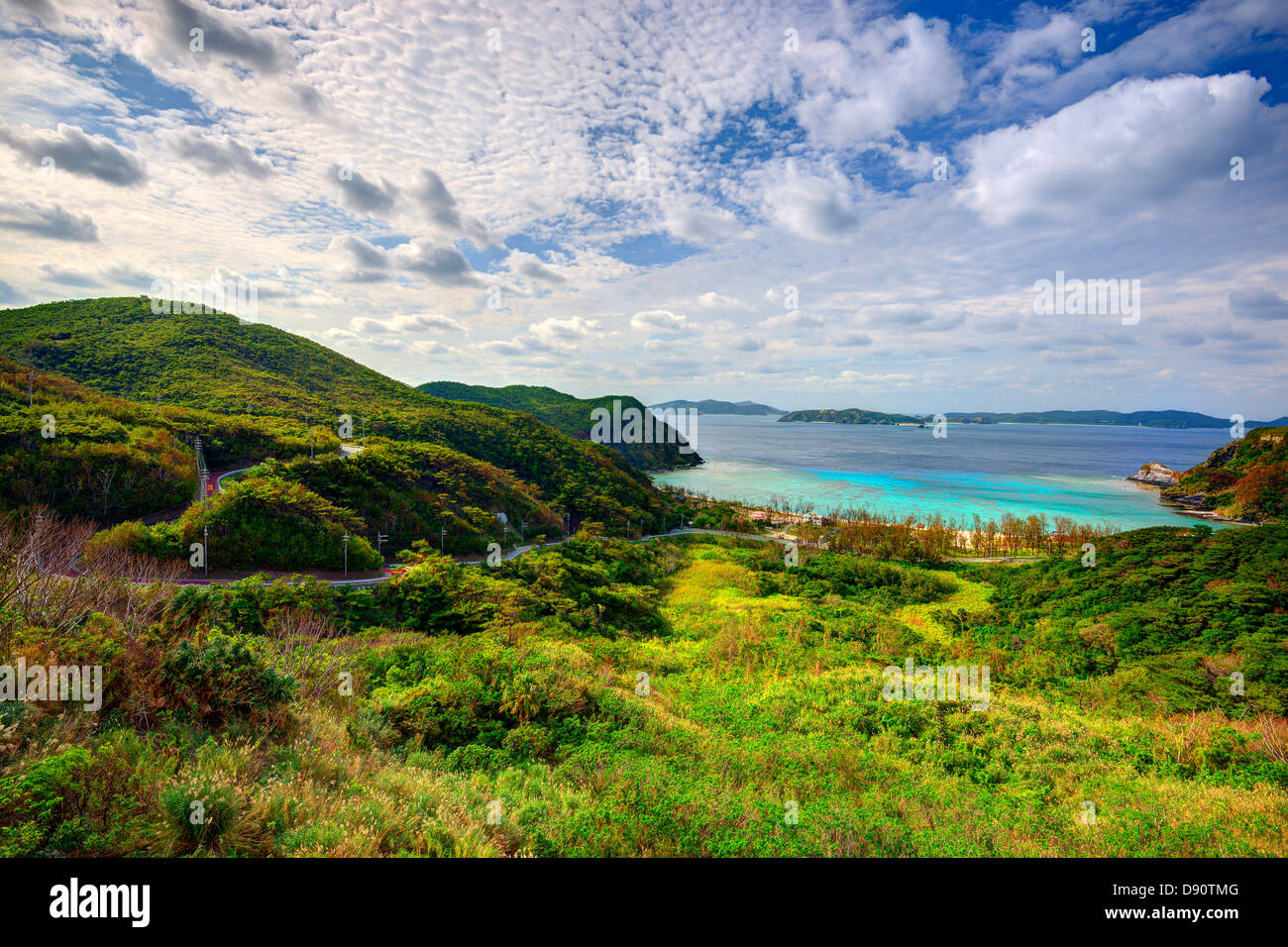 Paysage sur l'île de Tokashiki, Okinawa, Japon. Banque D'Images