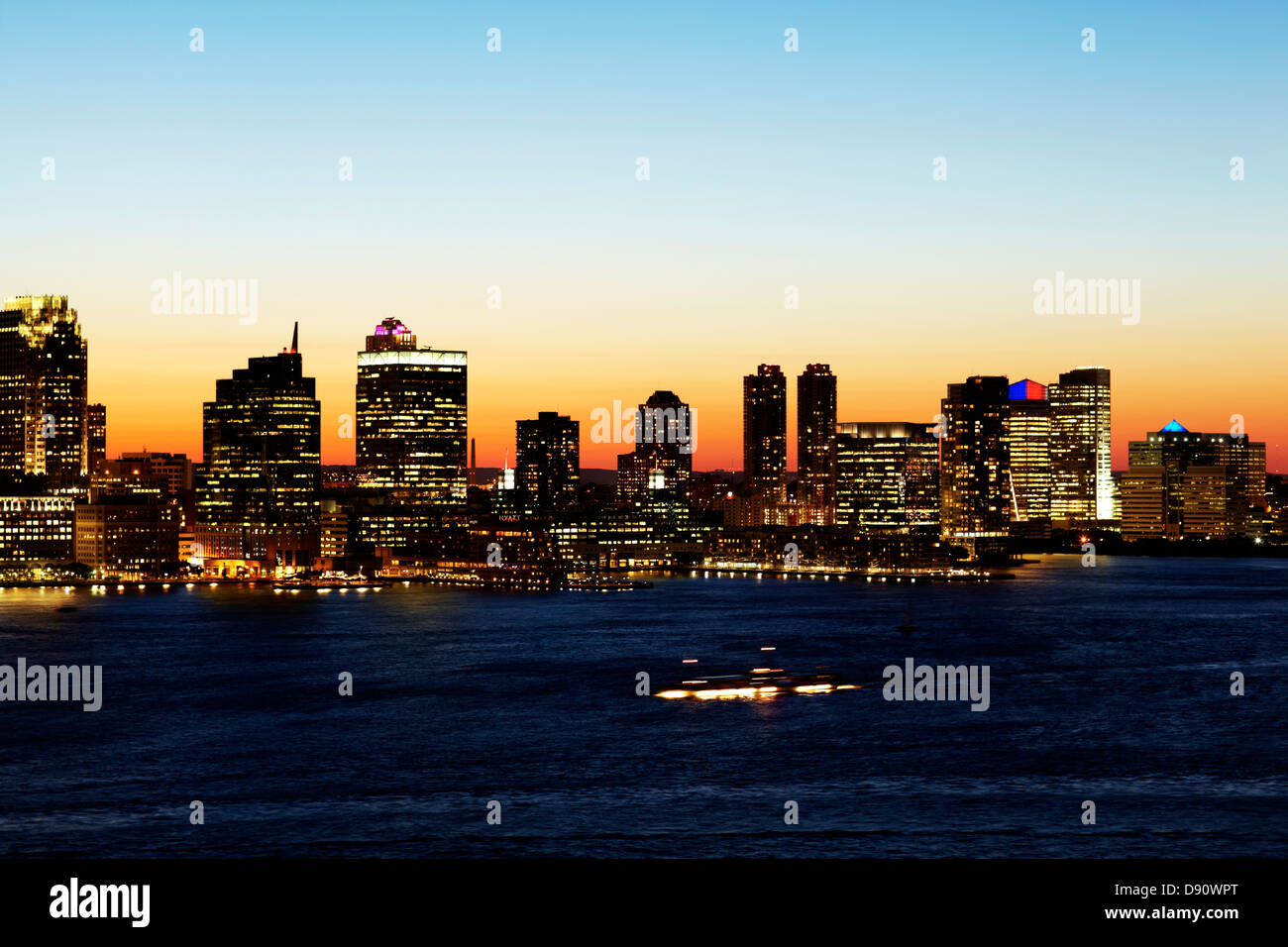 New Jersey shot de Battery Park City sur Manhattan Banque D'Images