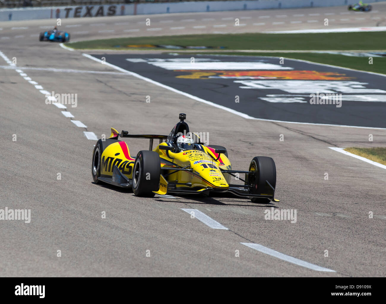 Fort Worth, TX, USA - Jun 07, 2013. Graham Rahal (15) prend la piste pour une séance d'essai pour le Firestone 550 course sur le Texas Motor Speedway à Fort Worth, TX. Credit : Cal Sport Media/Alamy Live News Banque D'Images