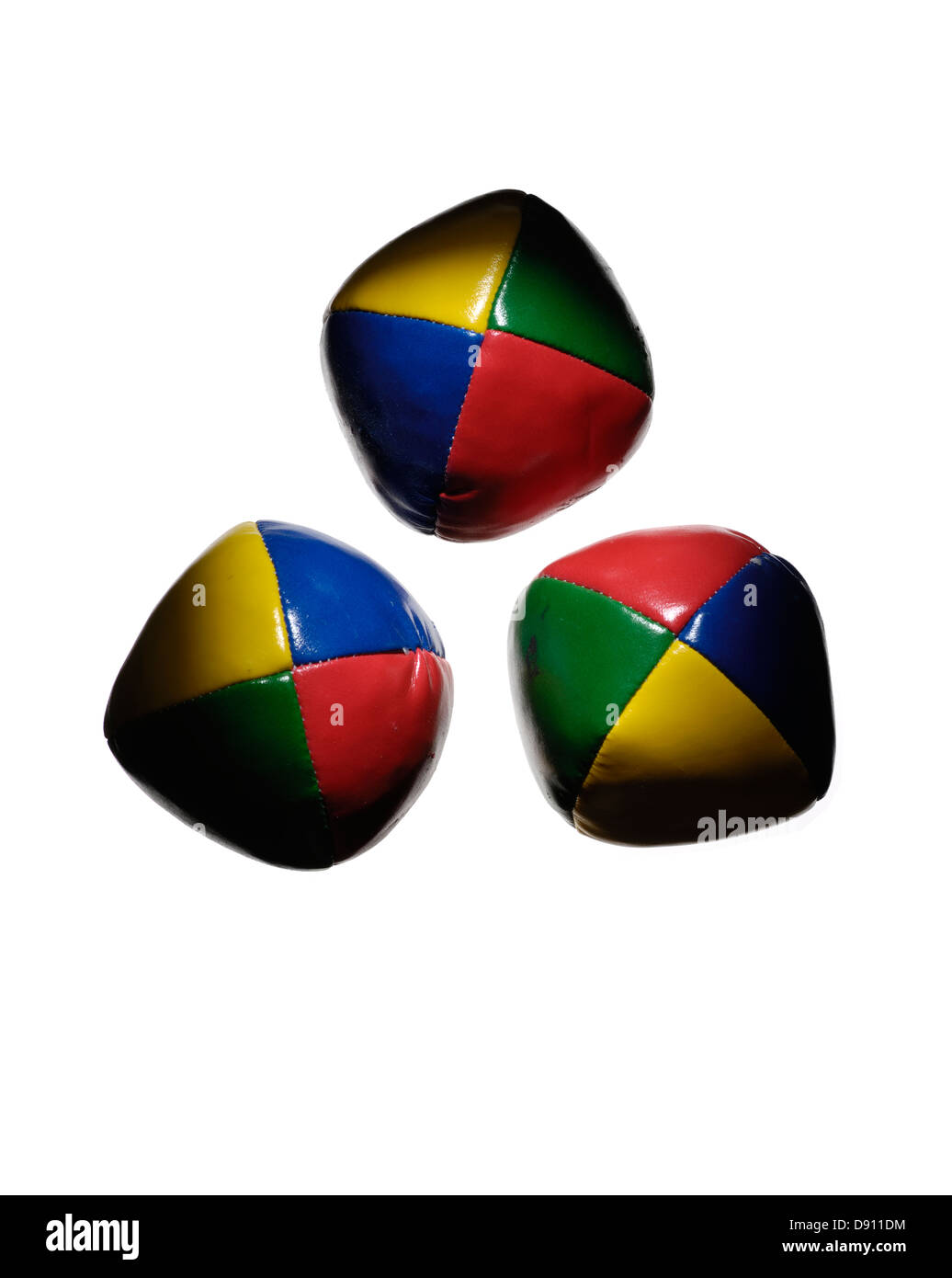 Jongler avec trois balles. Banque D'Images