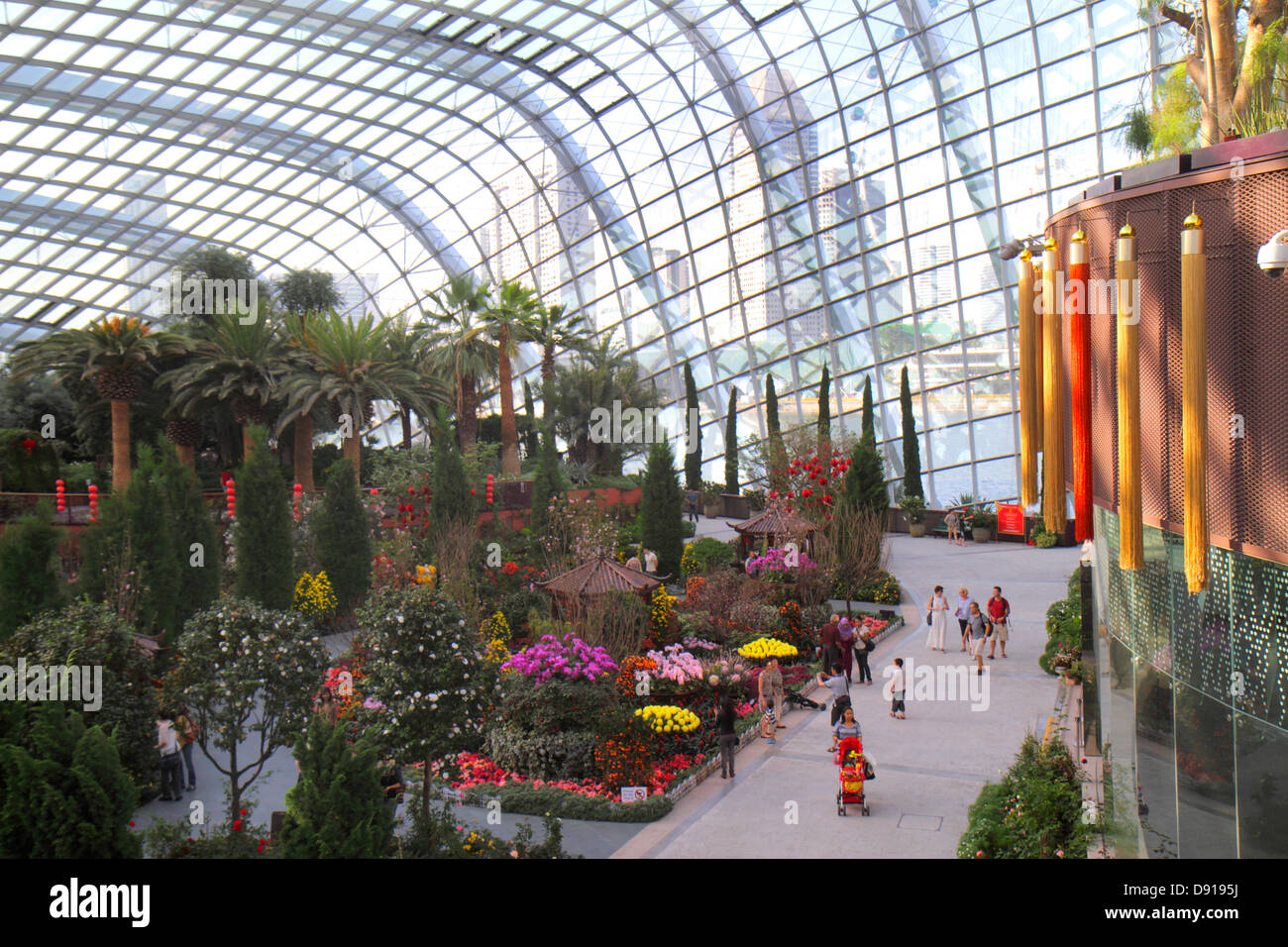 Jardins de Singapour au bord de la baie, parc, Flower Dome, serre, Sing130202179 Banque D'Images