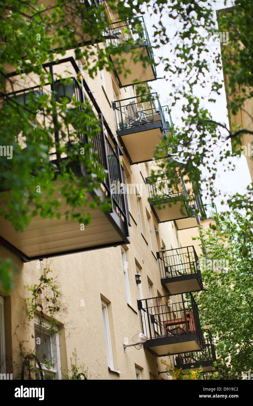 Appartement Maison, Stockholm, Suède. Banque D'Images