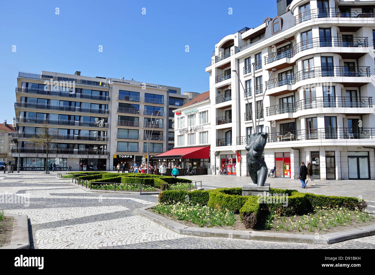 Koning Leopold III Plein, Blankenberge, Flandre occidentale Province, Région flamande, Belgique Banque D'Images