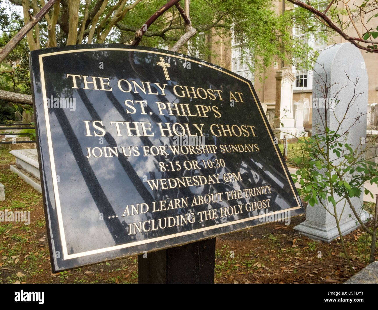 St Philip's Episcopal Church Cemetery, Charleston, SC, États-Unis d'Amérique Banque D'Images