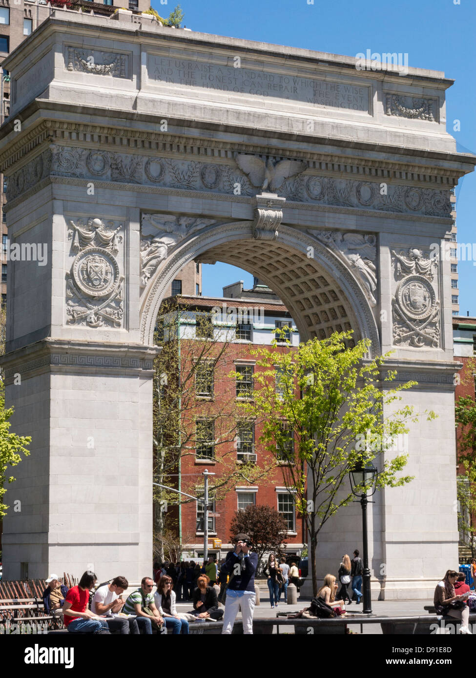 Washington Square Arch, Washington Square Park, Greenwich Village, NEW YORK Banque D'Images