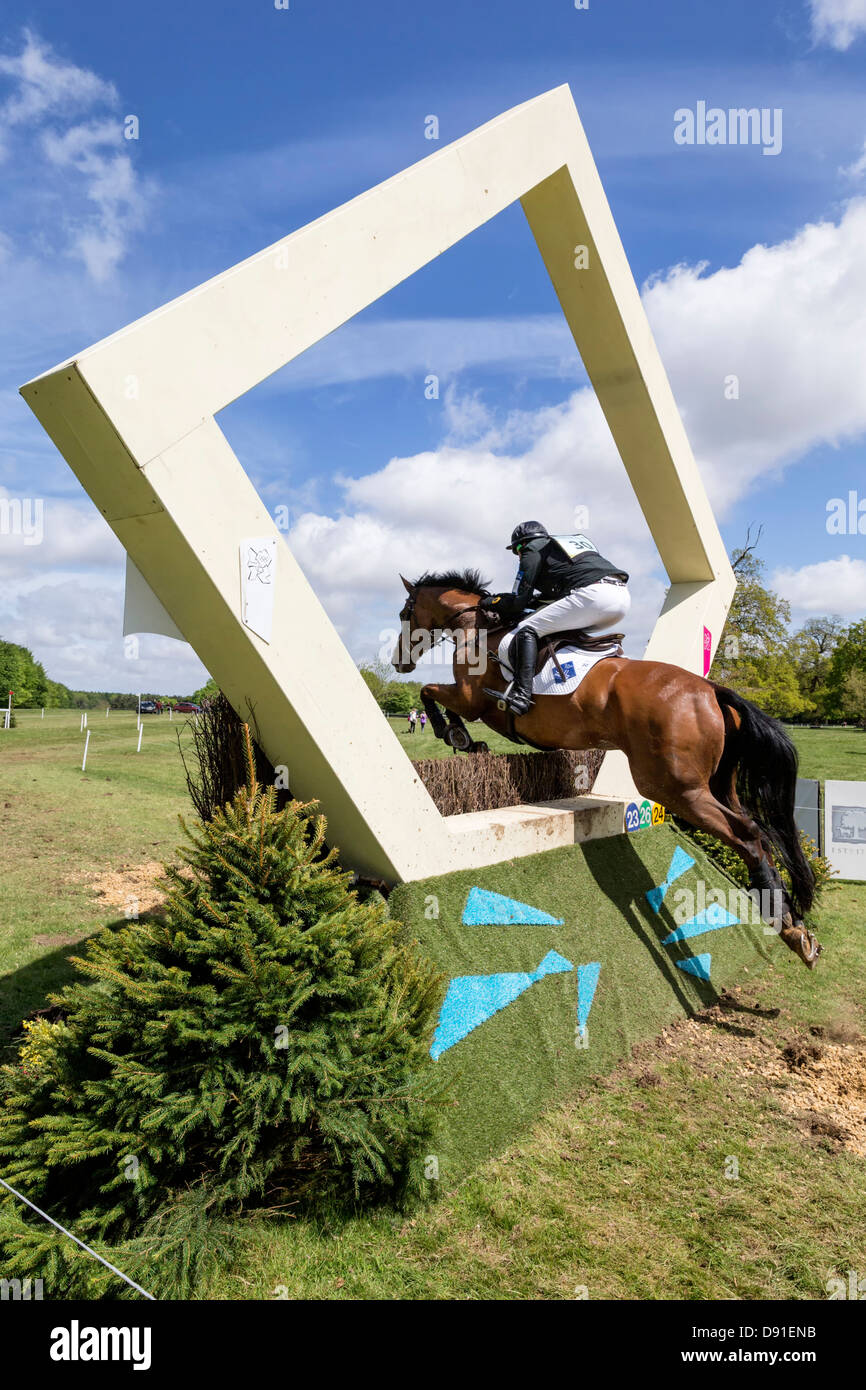 Jean Paul Sheffield sur Tass - Houghton International Horse Trials 2013 Banque D'Images