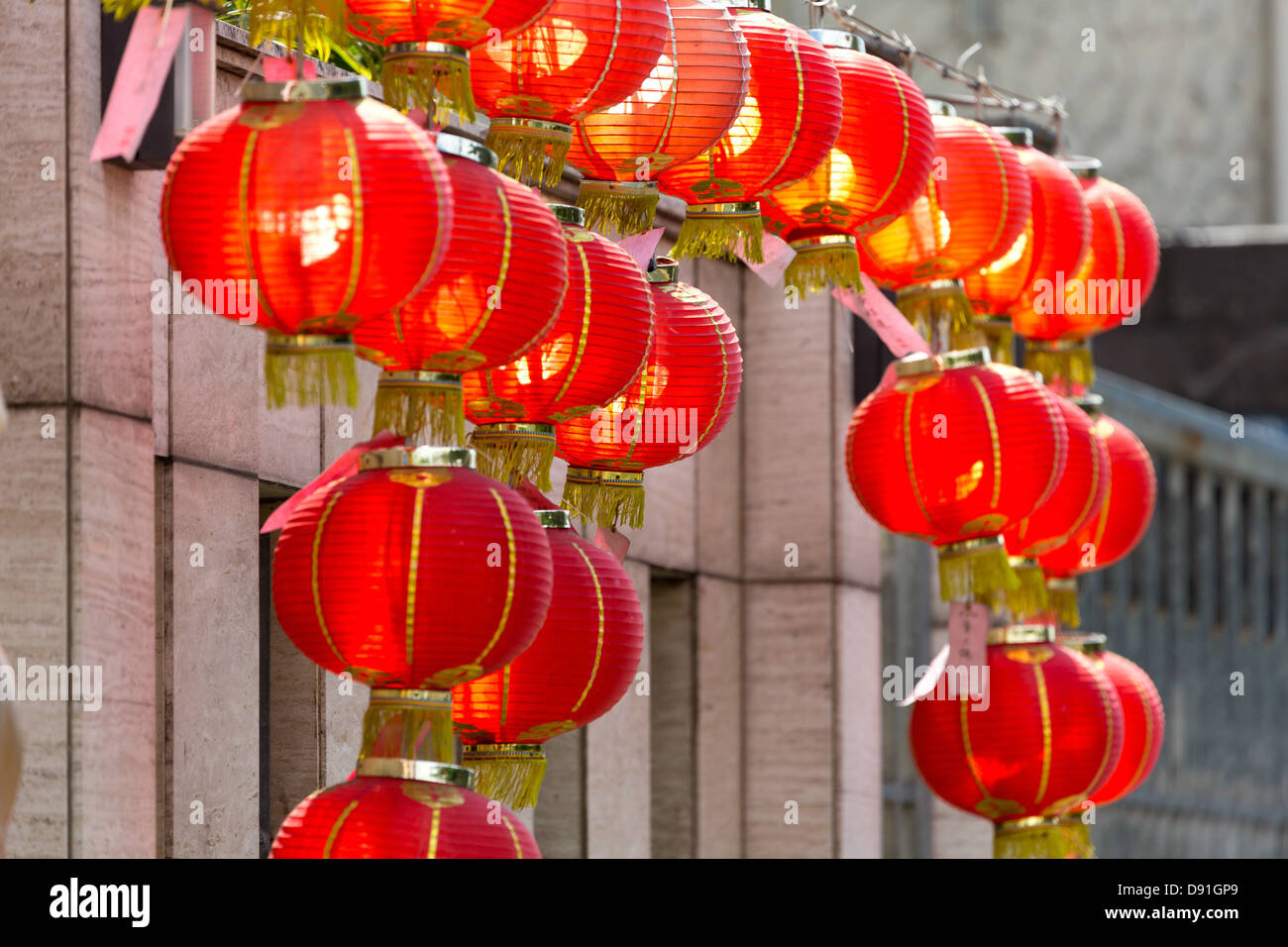 Lanternes chinoises à Manille, Philippines Photo Stock -