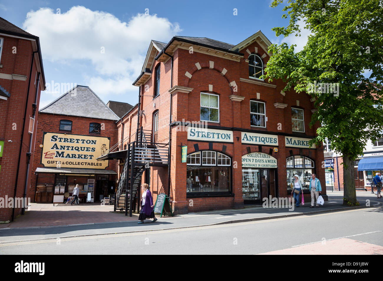 Marché d'antiquités de Stretton, Church Stretton, Shropshire Banque D'Images