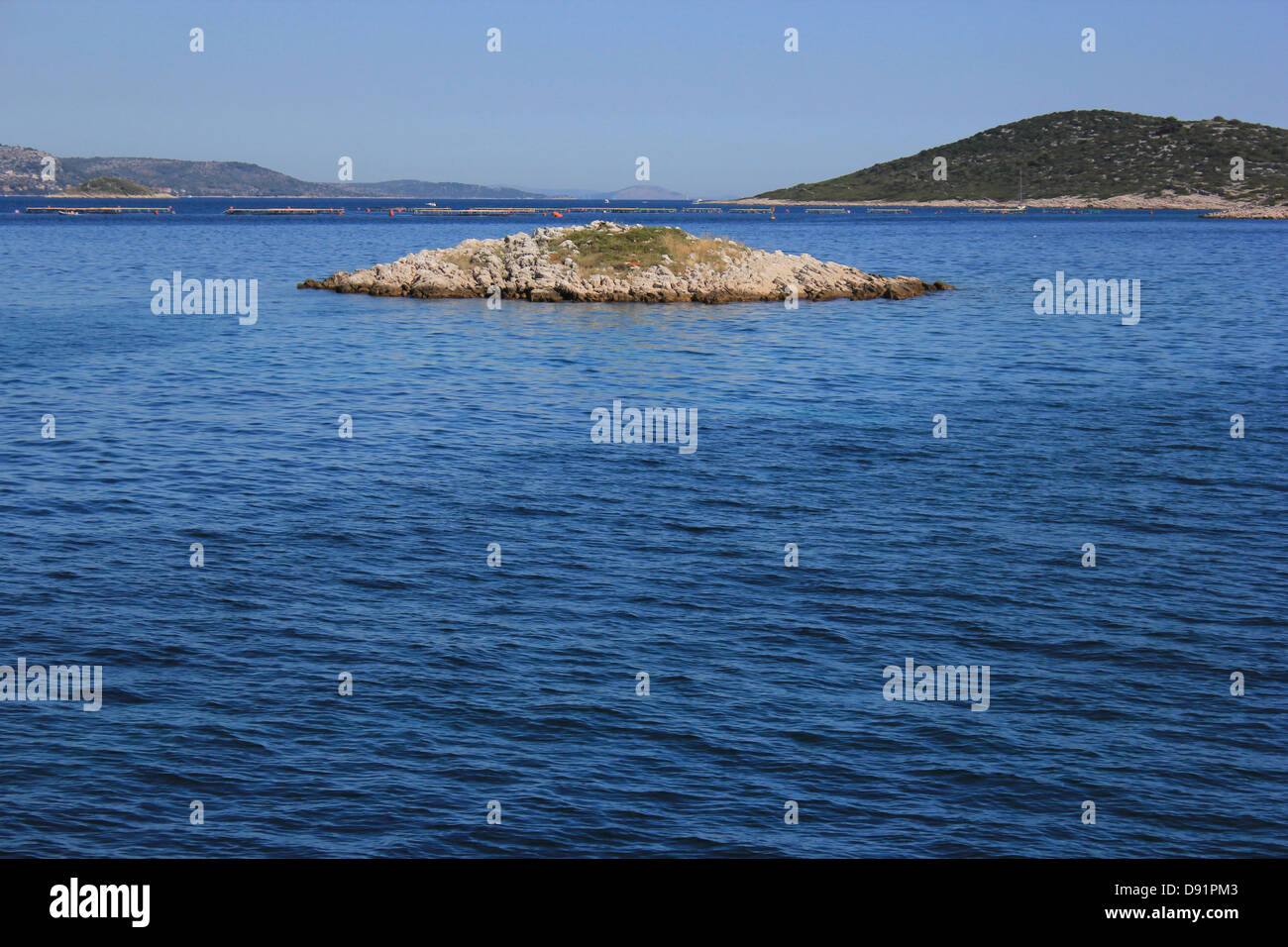 Petit îlot - paysage dalmate, Croatie Banque D'Images