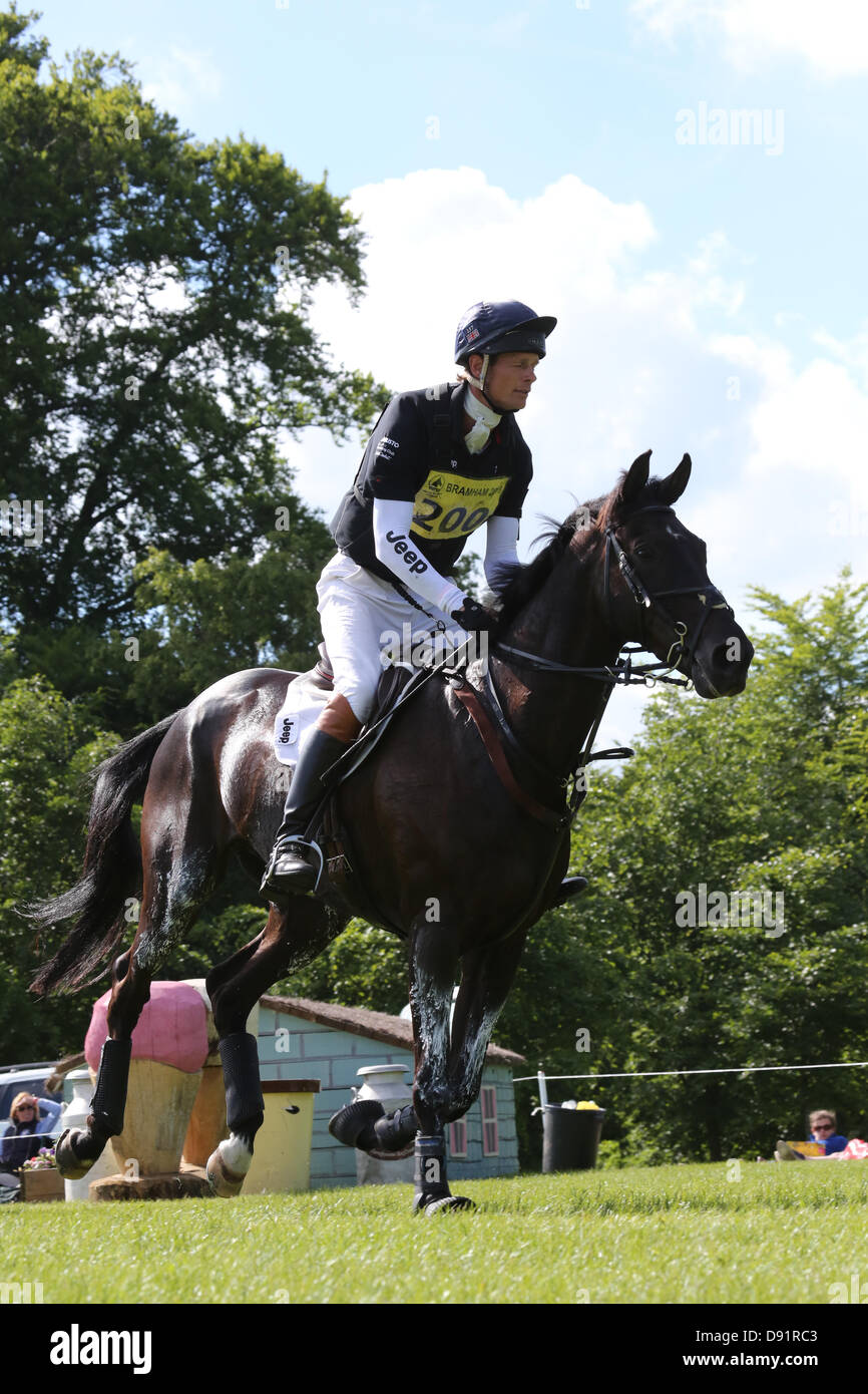 Bramham Leeds UK. 8 juin 2013. William Fox Pitt, circonscription avant le temps dans le cross-country lors de la 40e Bramham horse trials. S : crédit D Schofield/Alamy Live News Banque D'Images