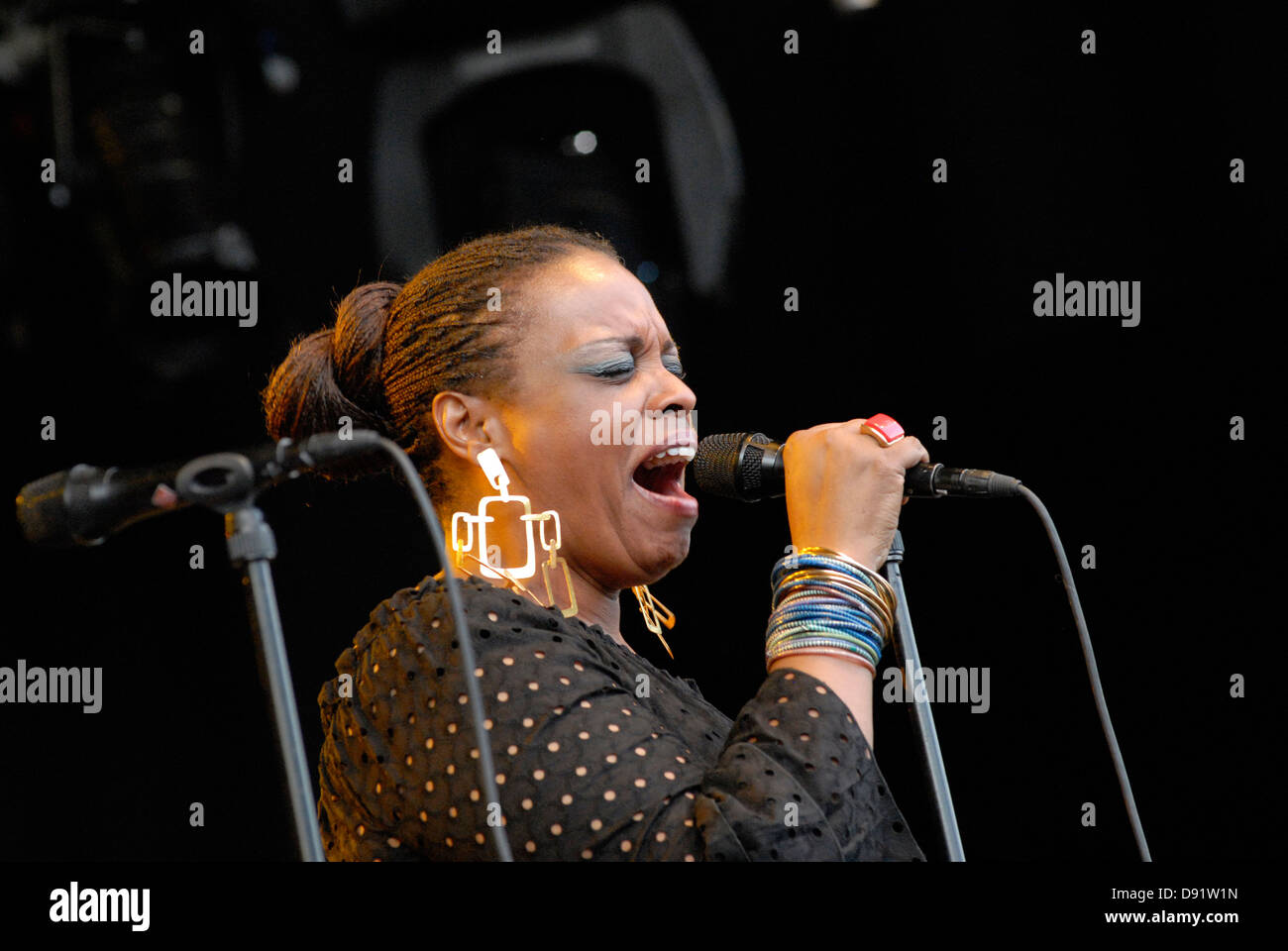 Chanter la vérité - projet musical, un hommage à Nina Simone, performance à Stockholm au cours de Jazz Festival 2009 Banque D'Images