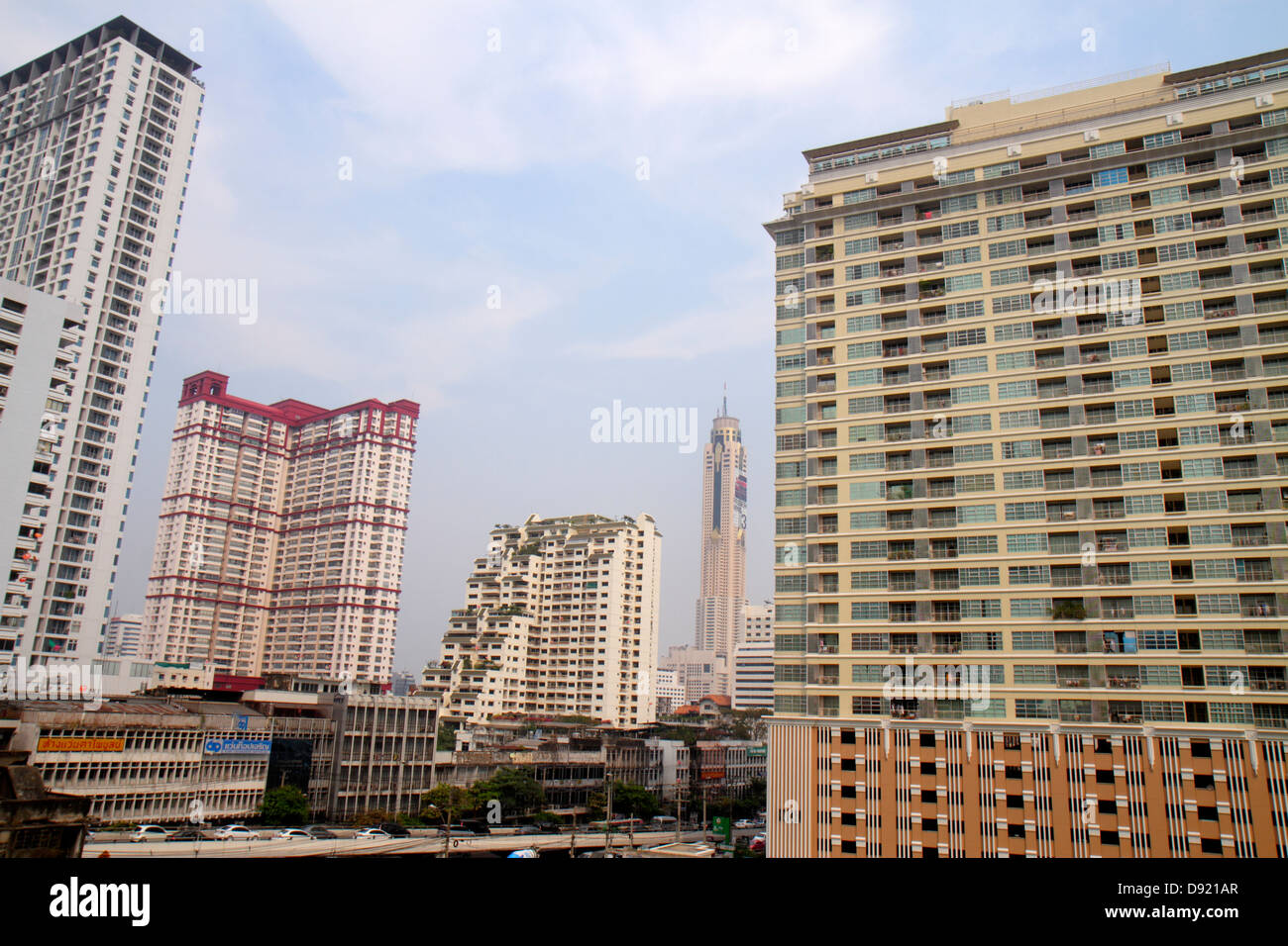 Bangkok Thaïlande,Thai,Ratchathewi,hauteur gratte-ciel gratte-ciel bâtiment bâtiments condominiums condos condos condos résidences apa Banque D'Images