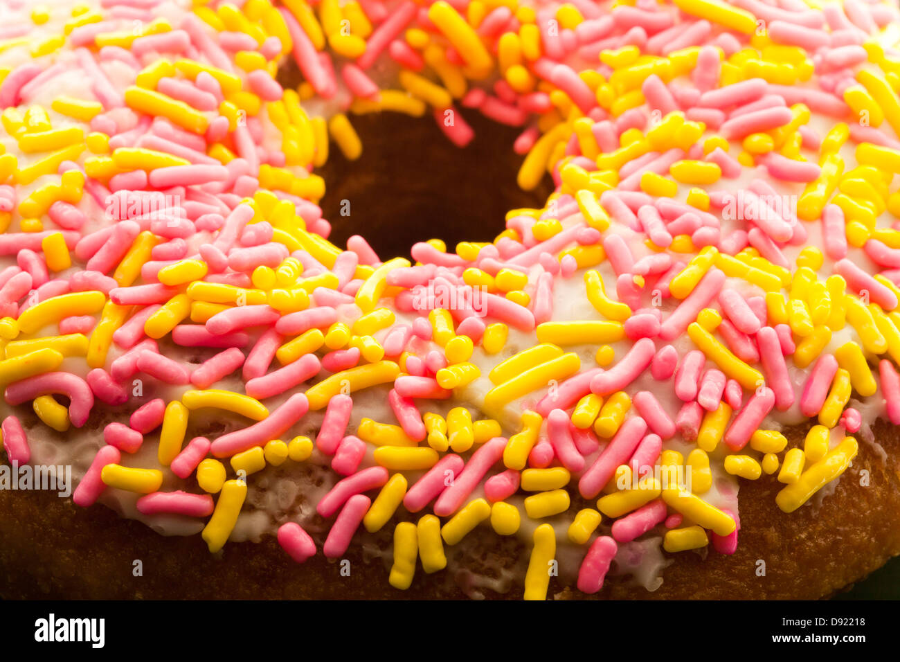 Close up de saupoudrer donut Banque D'Images