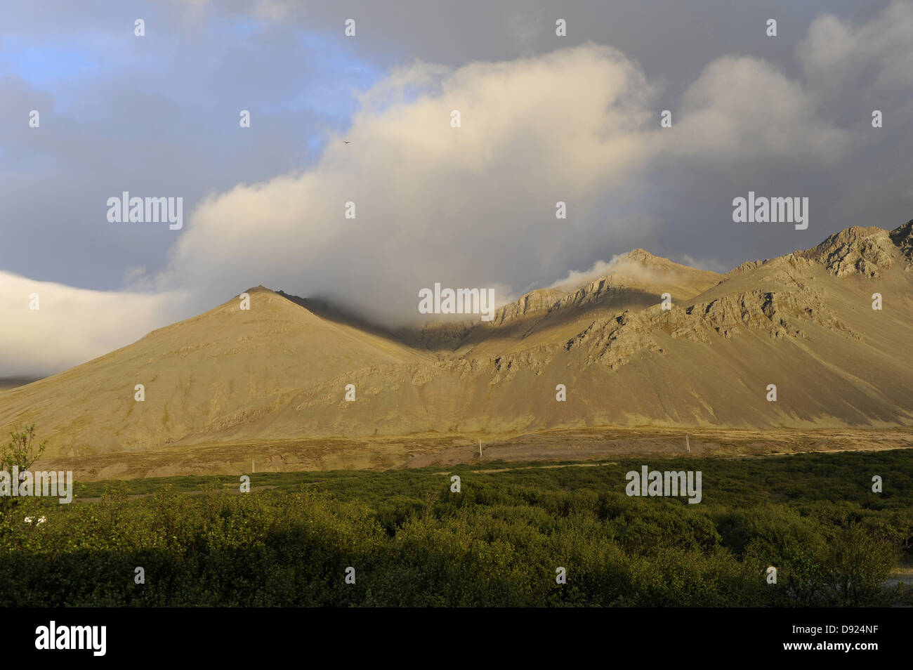 La côte ouest de l'Islande, Hafnarfjall, Mai/Juin 2010 Banque D'Images