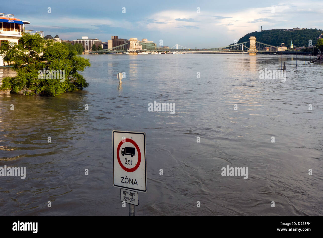 Budapest Danube Danube flood Banque D'Images