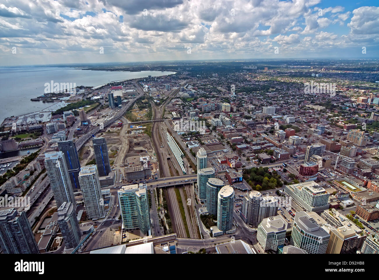 Vue aérienne de l'ouest de Toronto Banque D'Images