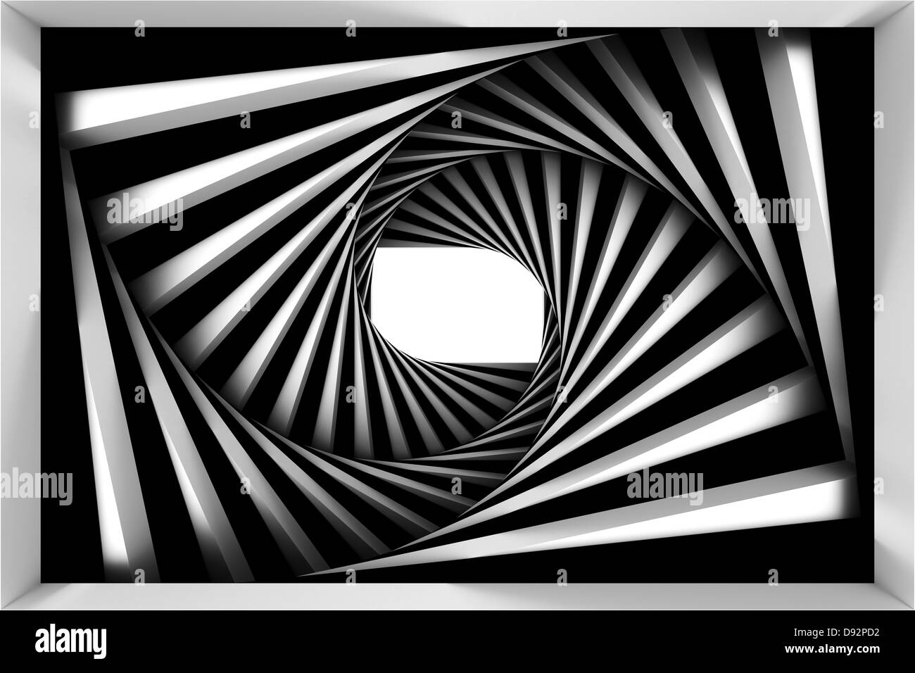 Spirale noir et blanc Banque D'Images