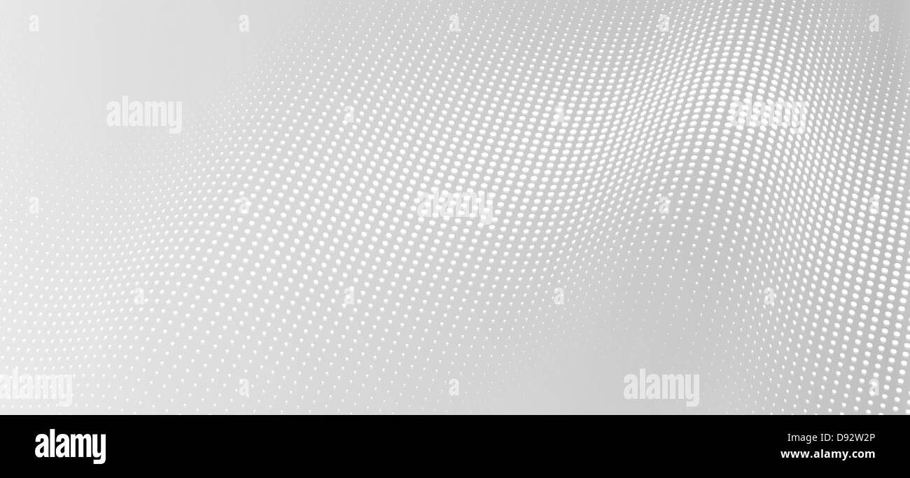 Un modèle d'onde de points blancs sur fond gris Banque D'Images