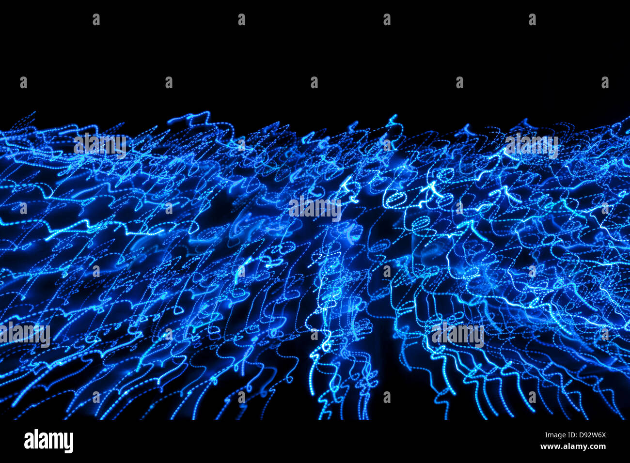 Squiggly bleu light pattern Banque D'Images