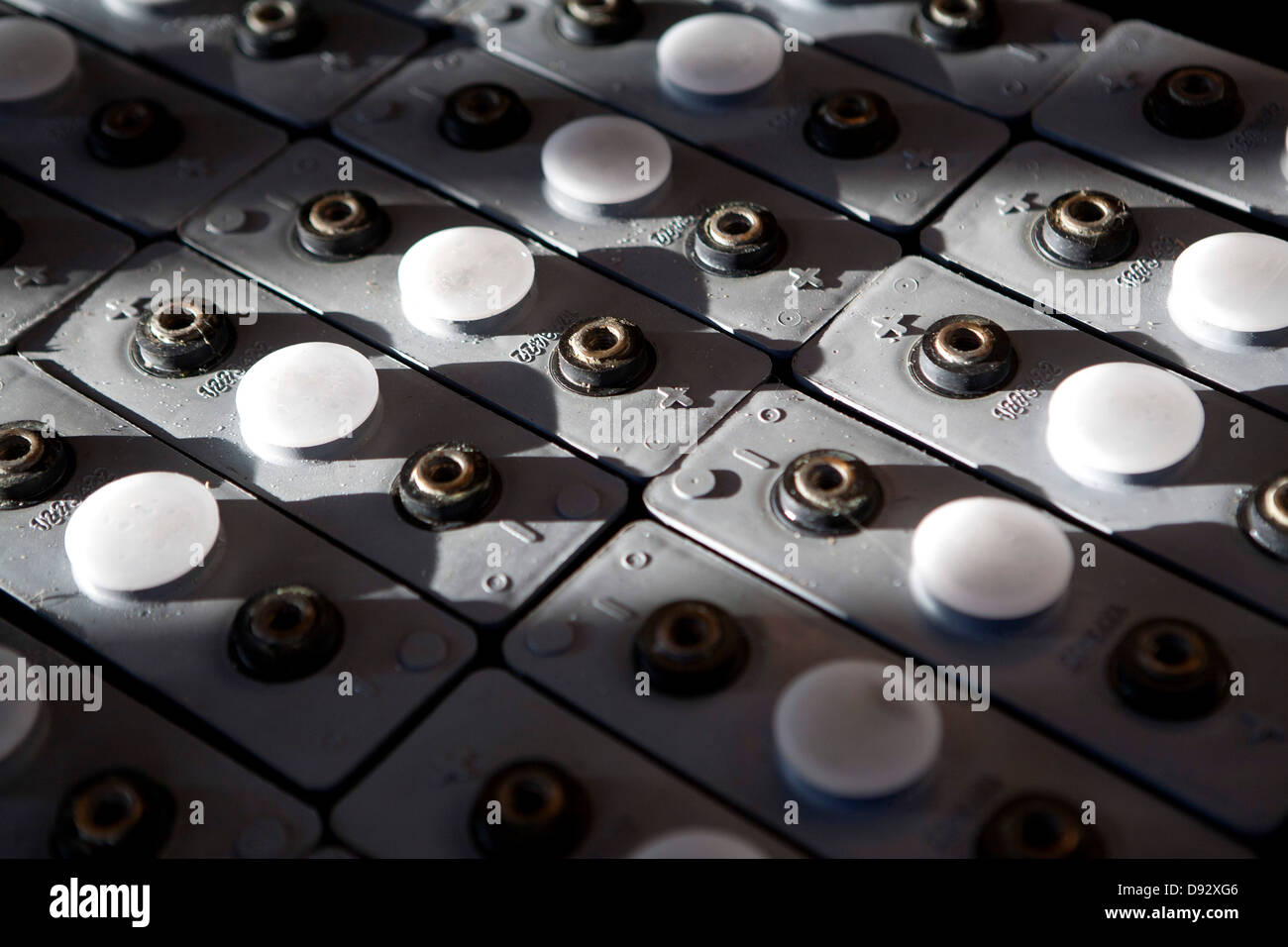 Une batterie utilisée dans l'énergie solaire Banque D'Images