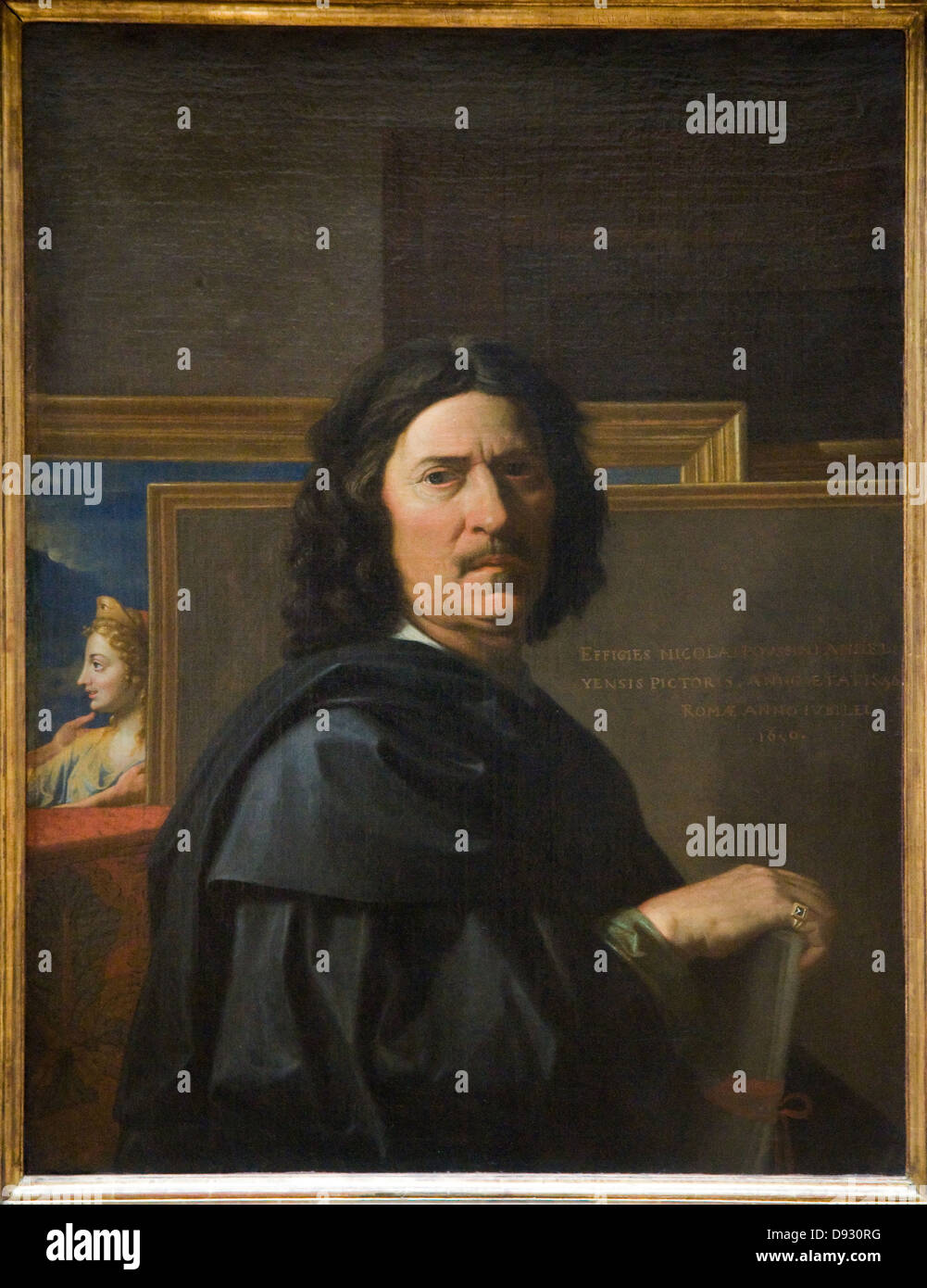 Nicolas Poussin (1594 - 1665) - Autoportrait 1650 XVII e siècle école française Banque D'Images