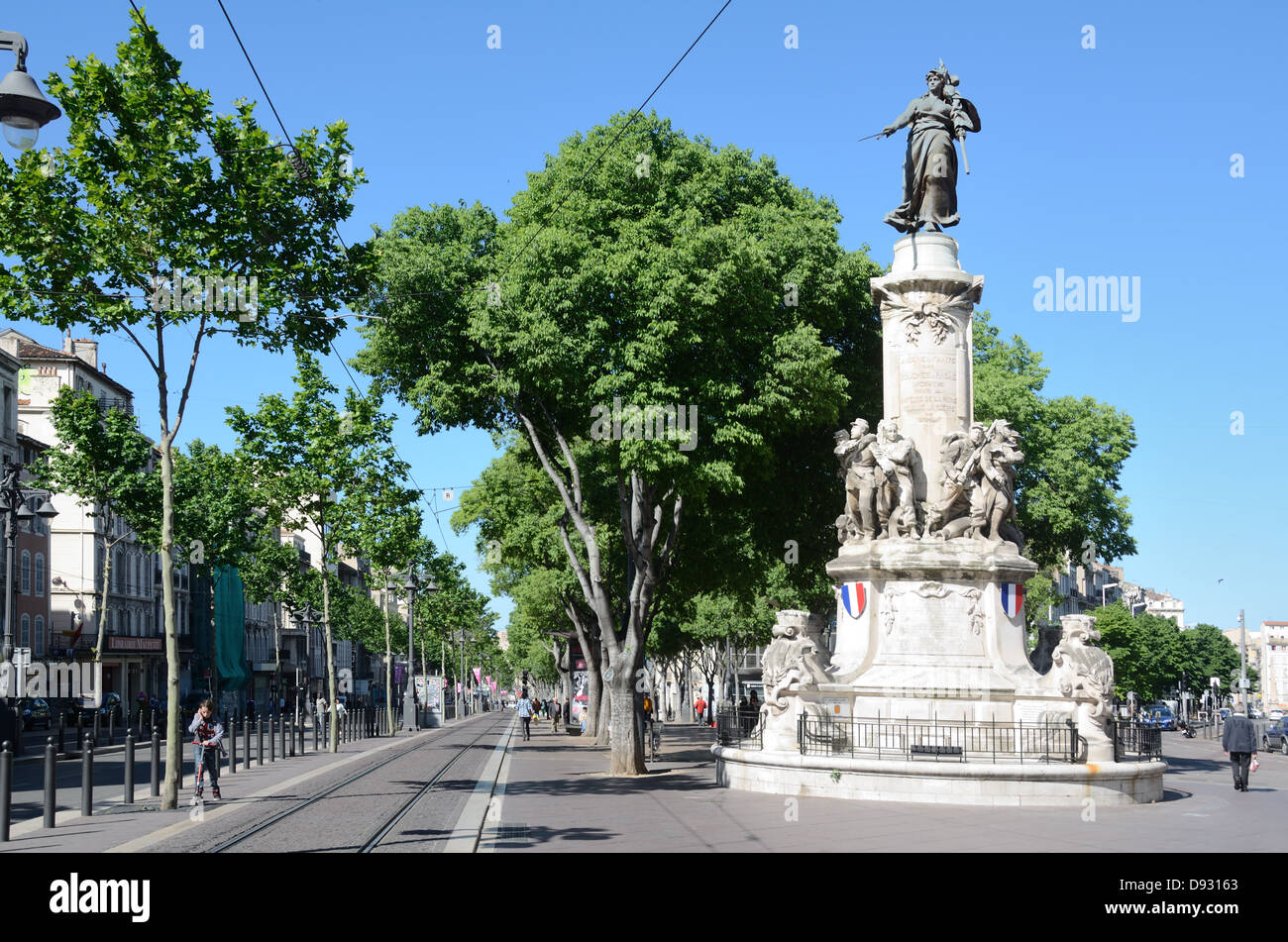 Monument Des Mobiles (1894) Monument Commémoratif De Guerre De La Canébière Marseille Provence France Banque D'Images