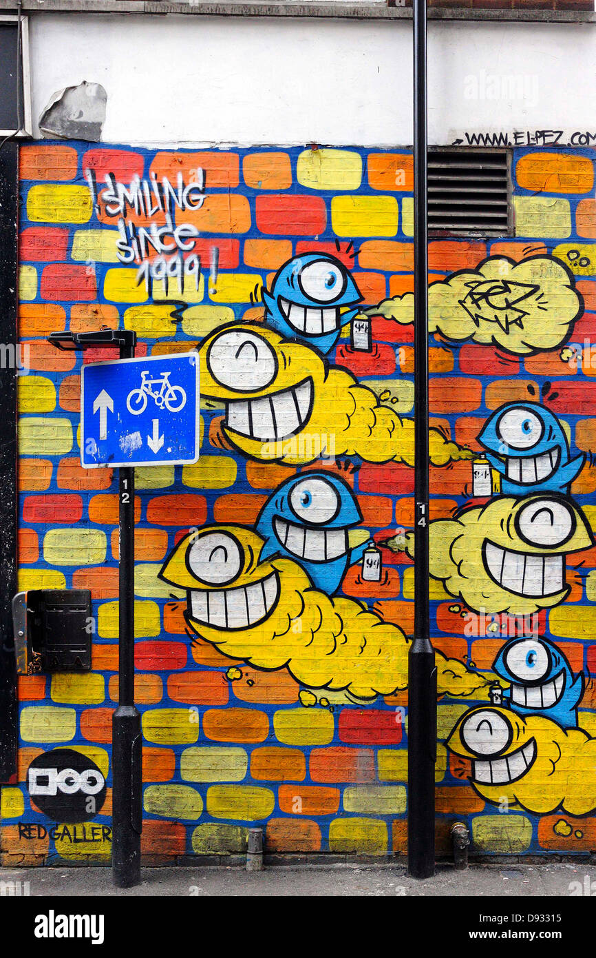 L'art de rue situé autour de la prospère great eastern Street de Londres est fin. Banque D'Images