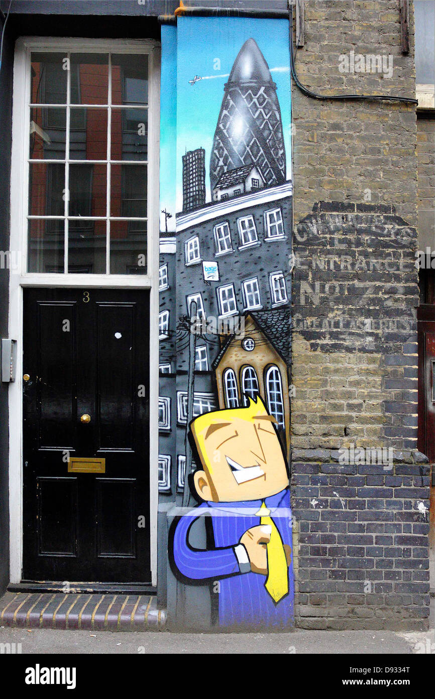 L'art de rue situé autour de la prospère great eastern Street de Londres est fin. Banque D'Images