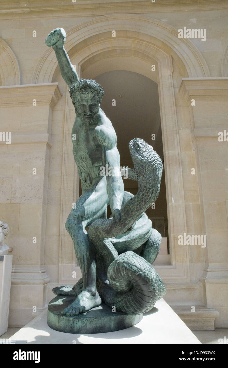 François-Joseph Bosio Hercule combattant Achelous idéalisé en serpent. 1824 XIX e siècle Musée du Louvre, Paris. Banque D'Images