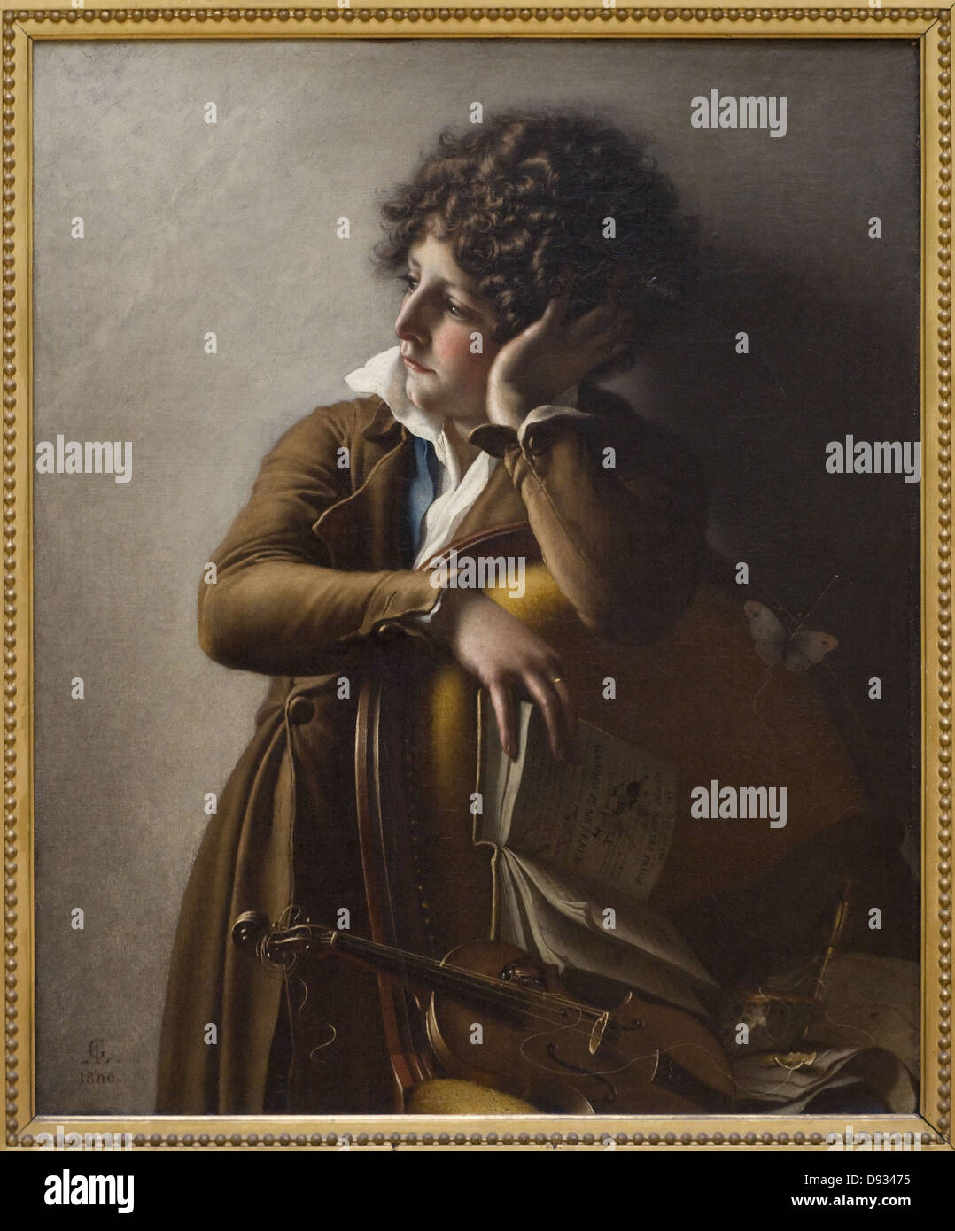 Anne-Louis Girodet de Roussy-Trioson 1800 Portrait d'enfant - Portrait d'enfant école française du Louvre - Paris Banque D'Images