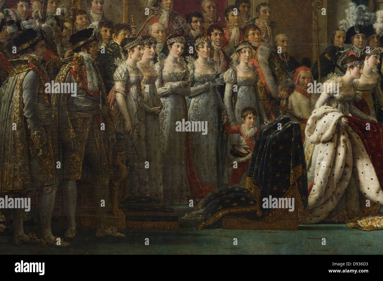 Jacques-Louis David, Le Sacre de Napoléon - Le Sacre de Napoléon 1805 - 1807 Détail XIX e siècle école française Louvre Mus Banque D'Images