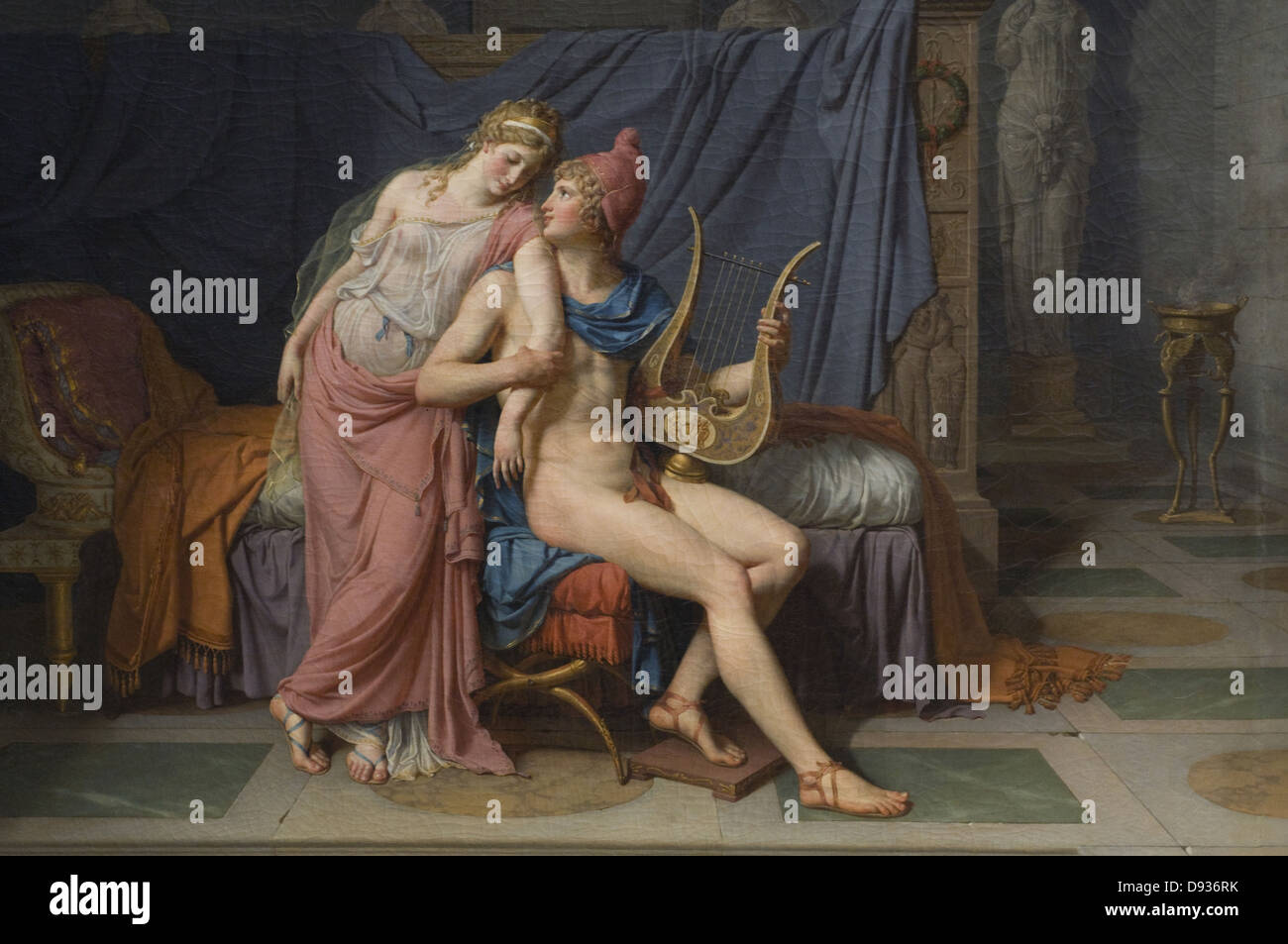 Louis David Les Amours de Pâris et d'Hélène - Amours de Pâris et Hélène 1788 XVIII ème siècle école française du Louvre - Pari Banque D'Images