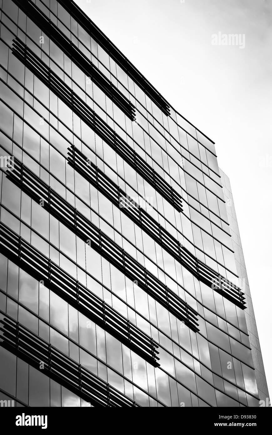Bâtiment d'affaires, noir et blanc Banque D'Images