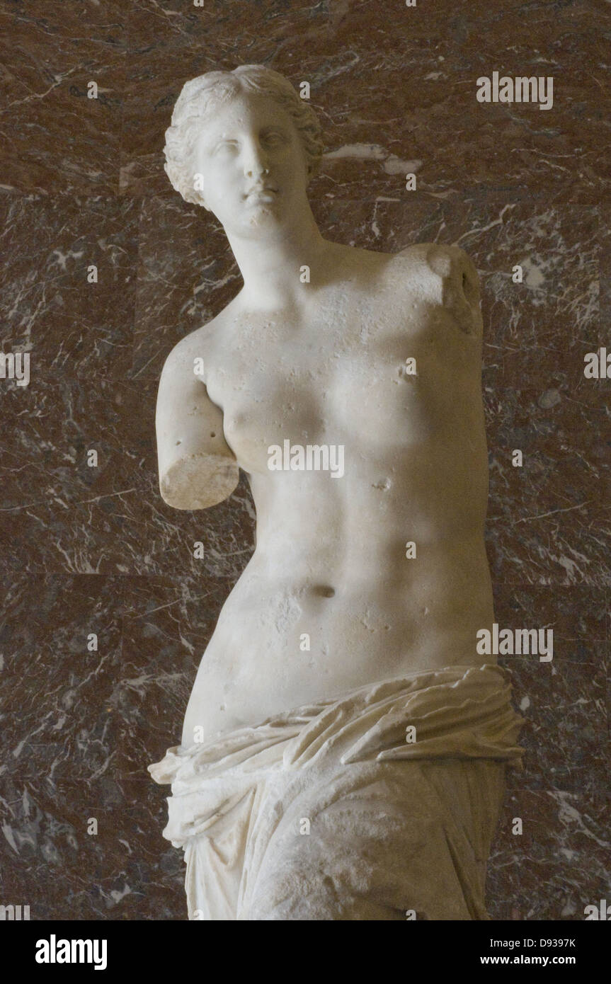 Vénus de Milo marbre de Paros fin du II ème siècle avant JC L'Antiquité grecque du Louvre - Paris Banque D'Images